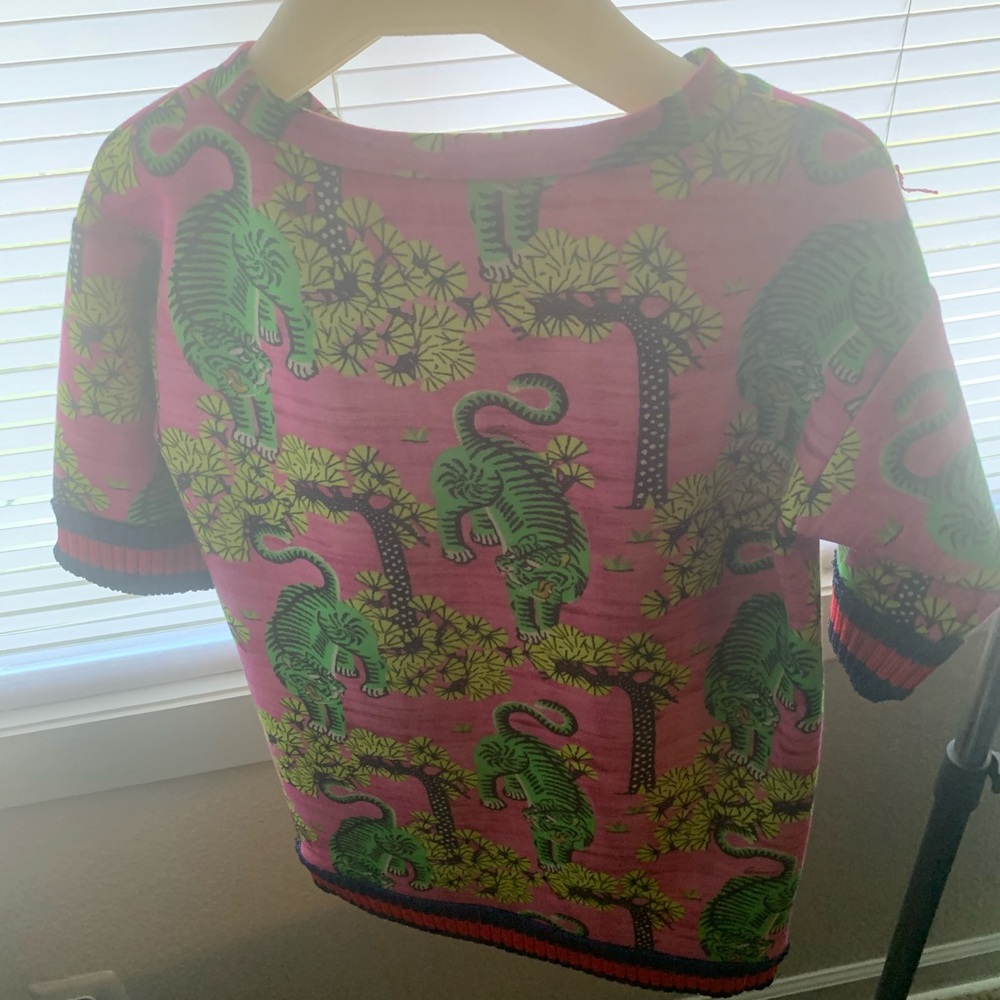 Pink and Green Gucci Dress